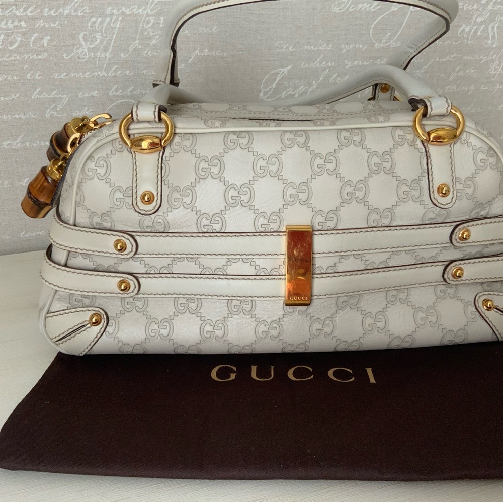 Gucci monogram horsebit  wave medium shoulder bag - Picture 8 of 16